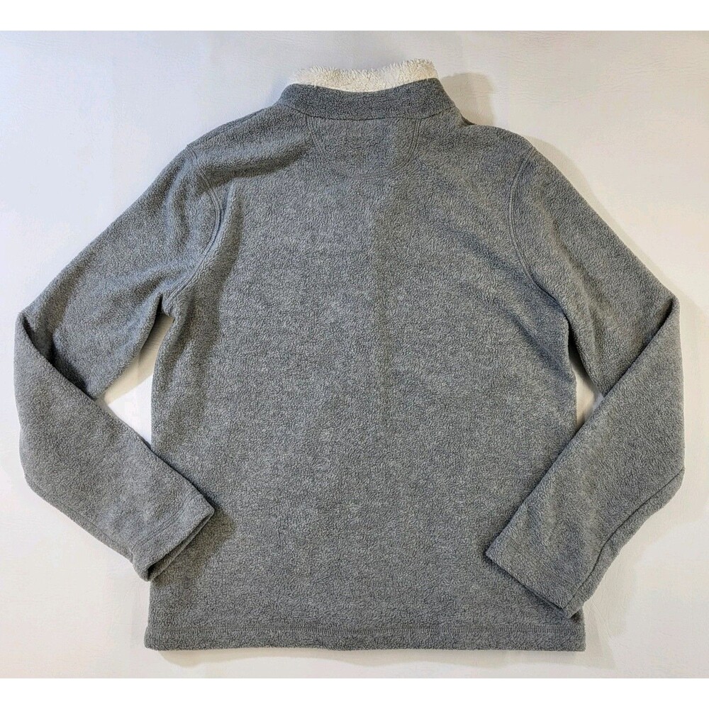 Croft & Barrow Full Zip Jacket Christmas Trees Snowflake Embroidered Gray Fleece - Picture 4 of 9